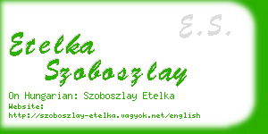 etelka szoboszlay business card